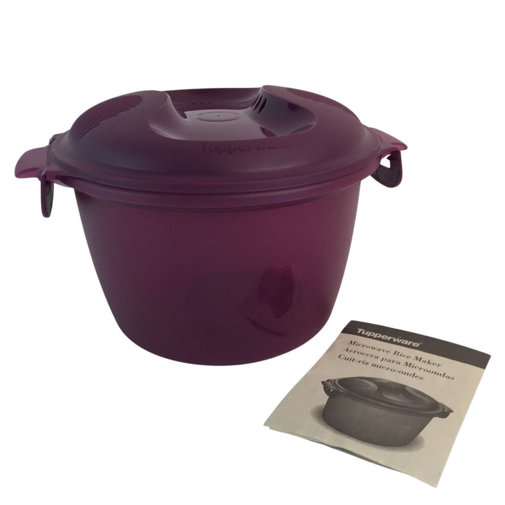 Tupperware Microwave‎ Rice Cooker Purple 2.2L 9.25C NEW